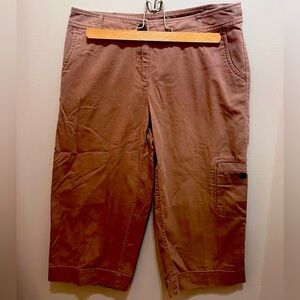 EUC J.Jill cotton stretch khaki Capri trouser